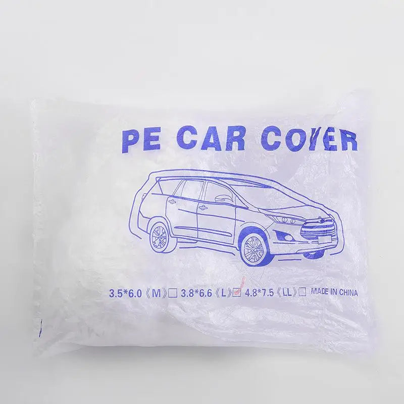 Disposable Clear Car Cover - Universal PE Waterproof Dust Protector Throw-Away Transparent Indoor Auto Body Dustproof Protection Car Mobile World