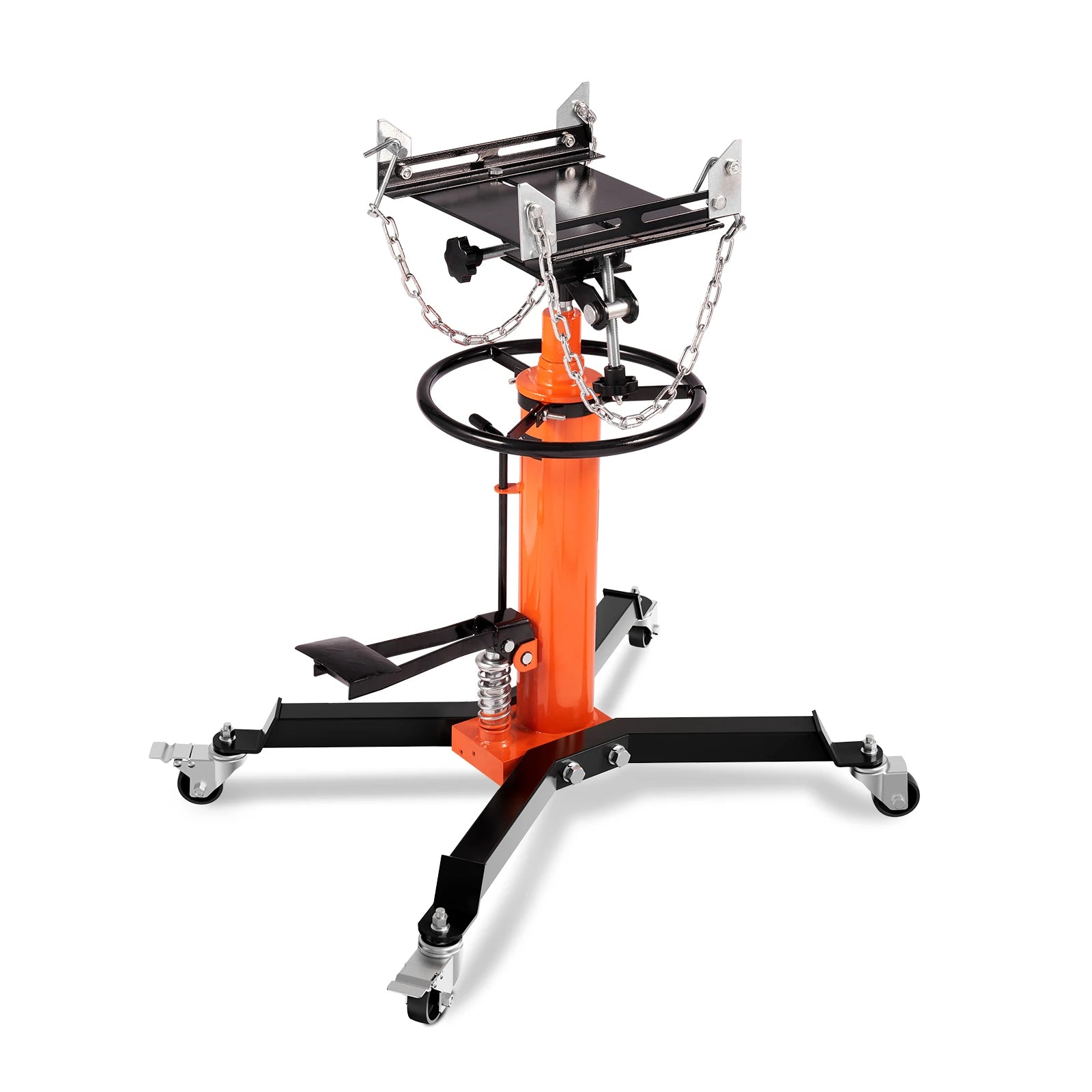 SucceBuy Transmission Jack 1322 LBS Hydraulic Telescoping Transmission Jack 32"-67" High Lift Floor Jack Stand Lift Hoist Garage CM World