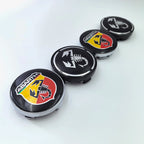 4pcs 60mm 6cm For FIAT Abarth 500 Car emblem Wheel hub Center Cap Badge covers Styling accessories