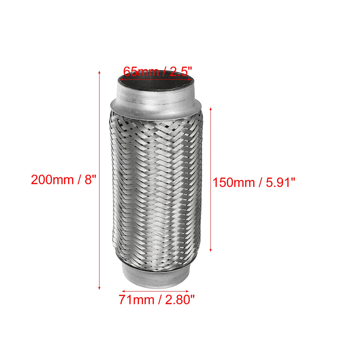 UXCELL 51x55x252mm 51x57x150mm 58x63x250mm Car Exhaust Tube Telescopic Flexible Stainless Steel Muffler Pipe Connector