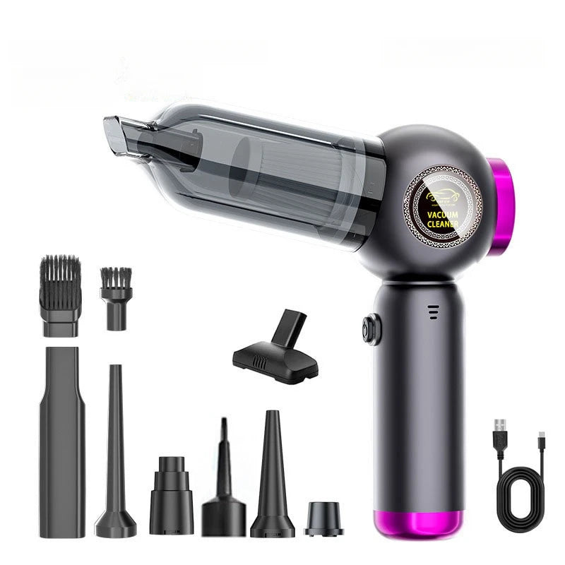 brushless vacuum cleaner for car and home vacuum cleaner, washing, blowing and pumping USB large suction power  vacuum cleaner Car Mobile World