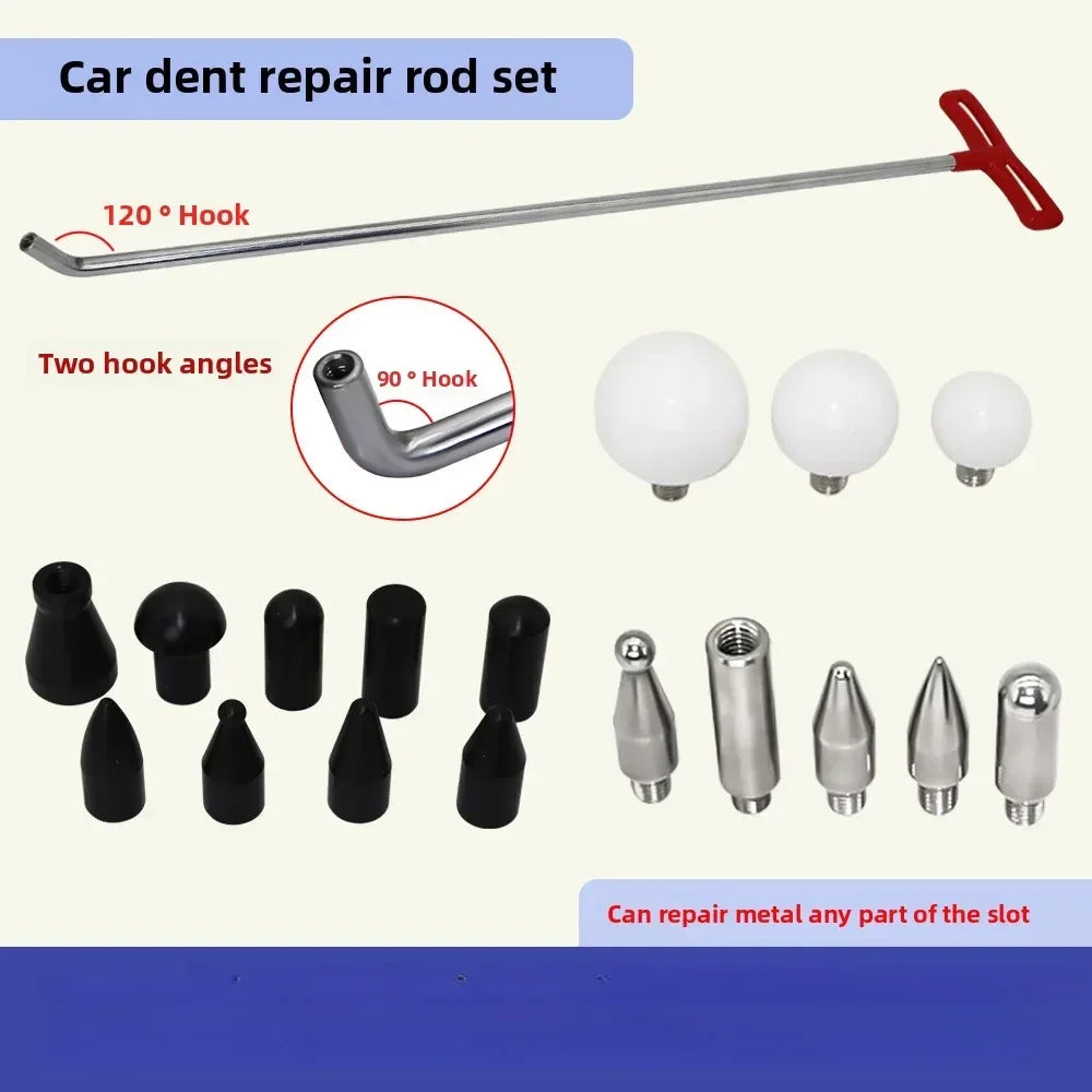 BEST STABLE Car Depression Repair Tool Manganese Steel Hook Combination Set Convex Dent Top Bar Repair Hail Pit Free Sheet Metal