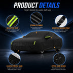 For Tesla Model 3 Outdoor Full Car Cover Waterproof Snowproof Dustproof UV Protection Reflective Strip
