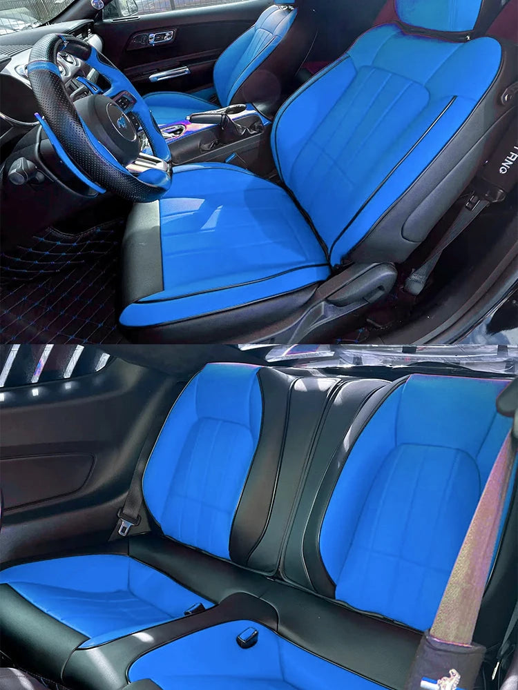 Custom Fit for 2015-2024 Mustang Coupe Car Seat Covers Full Set Durable Quality Material for Ford Mustang Coupe Gt CM World