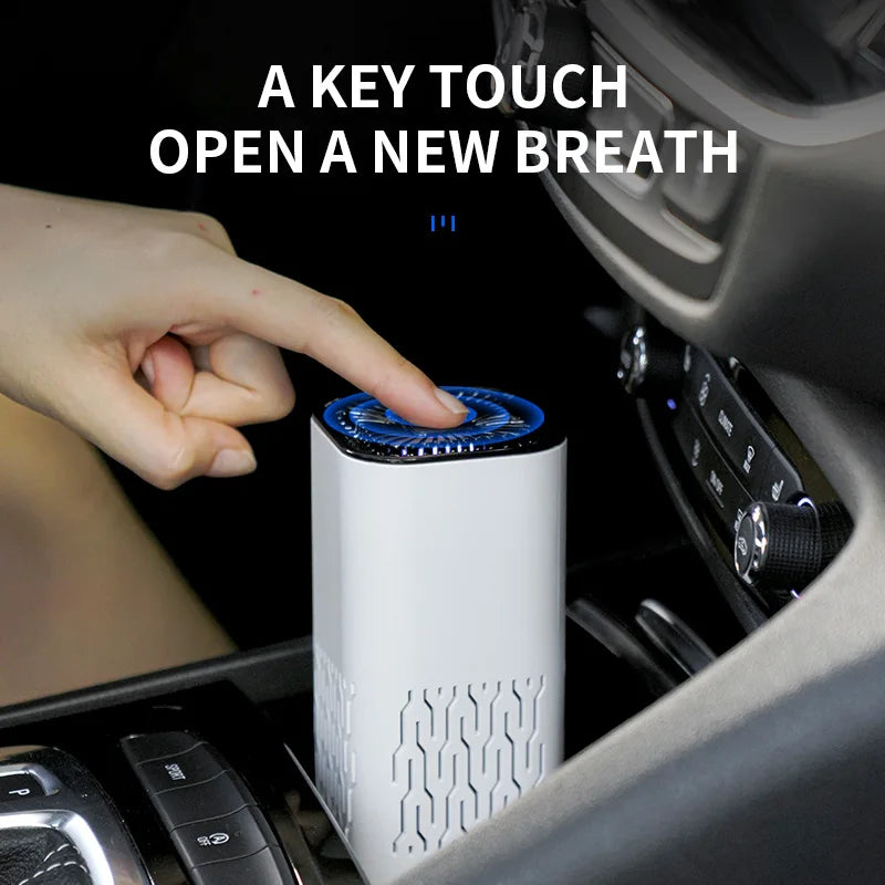 Car Air Purifier Small Car Deodorization Machine Deodorant Air Freshener With Atmosphere Light Negative Ion Air Purifier