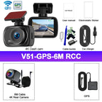 Kocam 4K Dashcam Car Dvr Dual 4K Dash Cam Support 4K Rear Camera WIFI GPS Night Vision 24H Parking Monitoring Black Box Car Mobile World