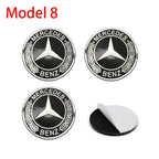 4Pc For Mercedes Benz C180 C200 C260 W124 W140 W126 W168 W176 56mm 60mm 65mm Car Wheel Hub Cap Center Sticker Emblem Badge Decal