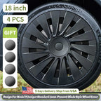4PCS Hub Caps for Tesla Model Y 2026 Standard 18, Full Rim Covers Replacement Wheel Cover Accessories for Tesla Standard
