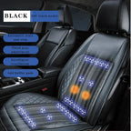 DC12/24V Car Summer Cool Air Seat Cushion Quick Blow Ventilation Refrigerated Seat Cover With Massagers Pat Mat Car Mobile World