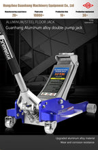 Aluminum Jacks Car Floor Jack Double Pump Lift Hydraulic Jack for Car