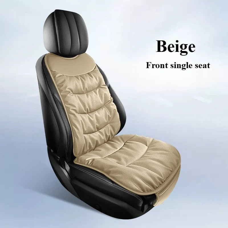 Soft Nappa Leather Car Front Seat Cover Universal Fit Front Seat Cushion Car Accessories Interior Car Front Seat Protector Cover CM World