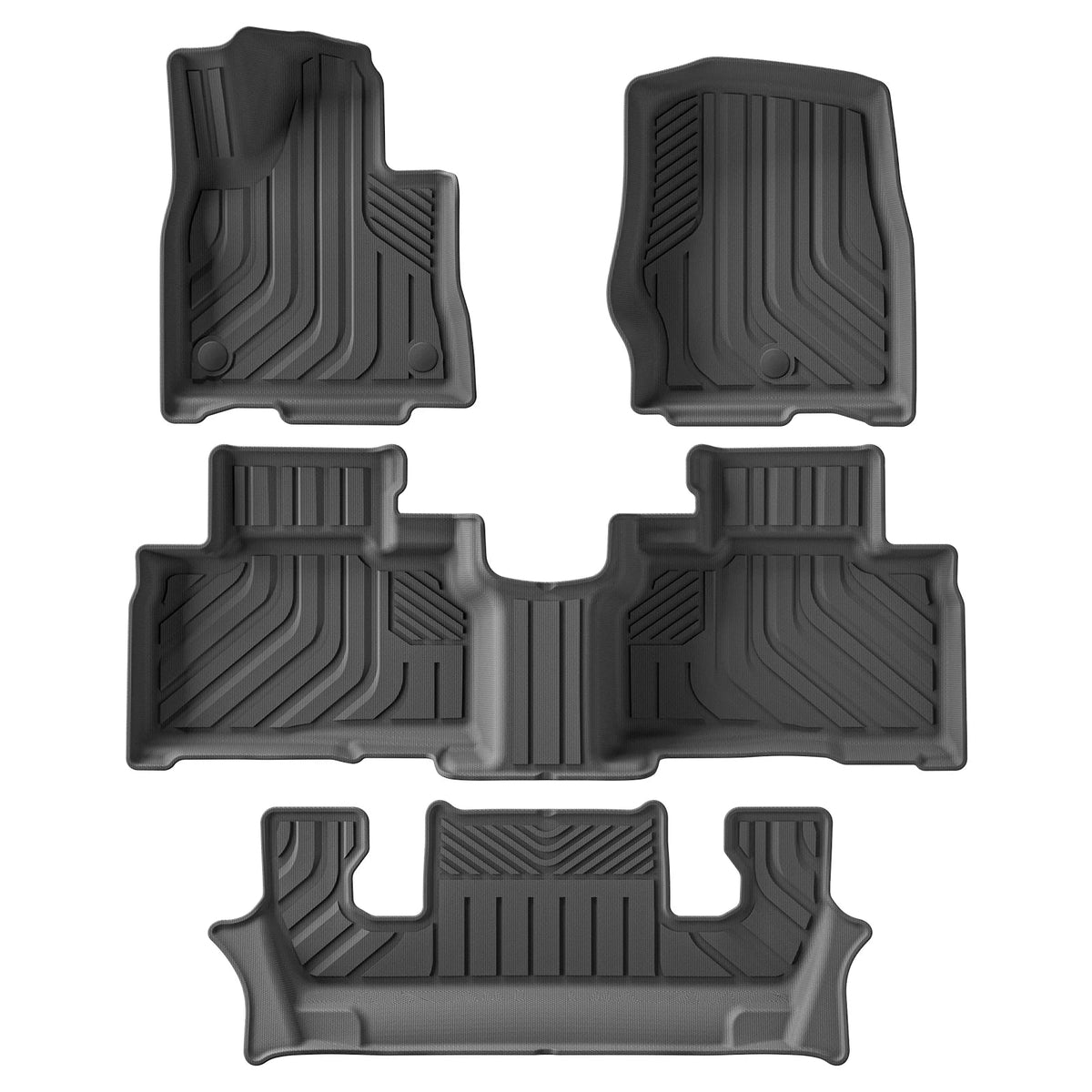 LUCKEASY Left Drive for Ford Explorer U625 6Seats Fuel 2020-2026 TPE 3D Car Floor Mats Cargo Liner Trunk Pad Accessories Black Car Mobile World