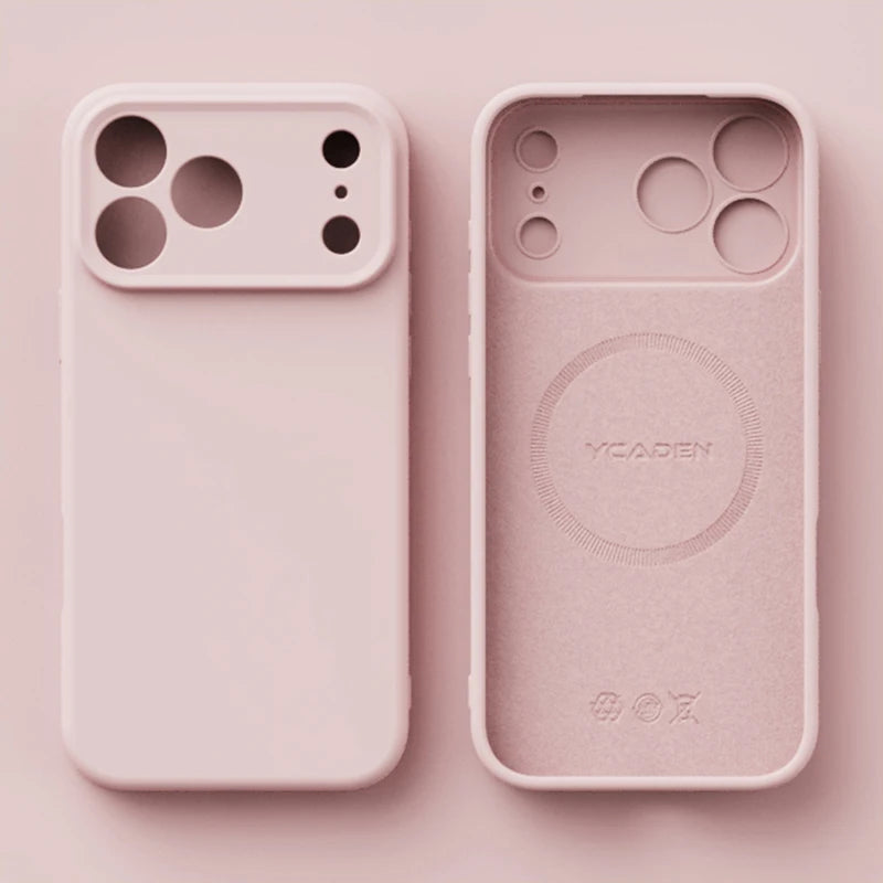 Original Liquid Silicone Magnetic Phone Case For iPhone 17 16 15 14 13 12 Pro Max Plus 17 Air For Magsafe Wireless Charge Cover Car Mobile World