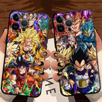 Dragon Ball Goku Vegeta Case for iPhone 17Air XR 15 16 14 Plus 13 12 11 17 Pro Max XS Max 7 8 Black Soft Phone Cover