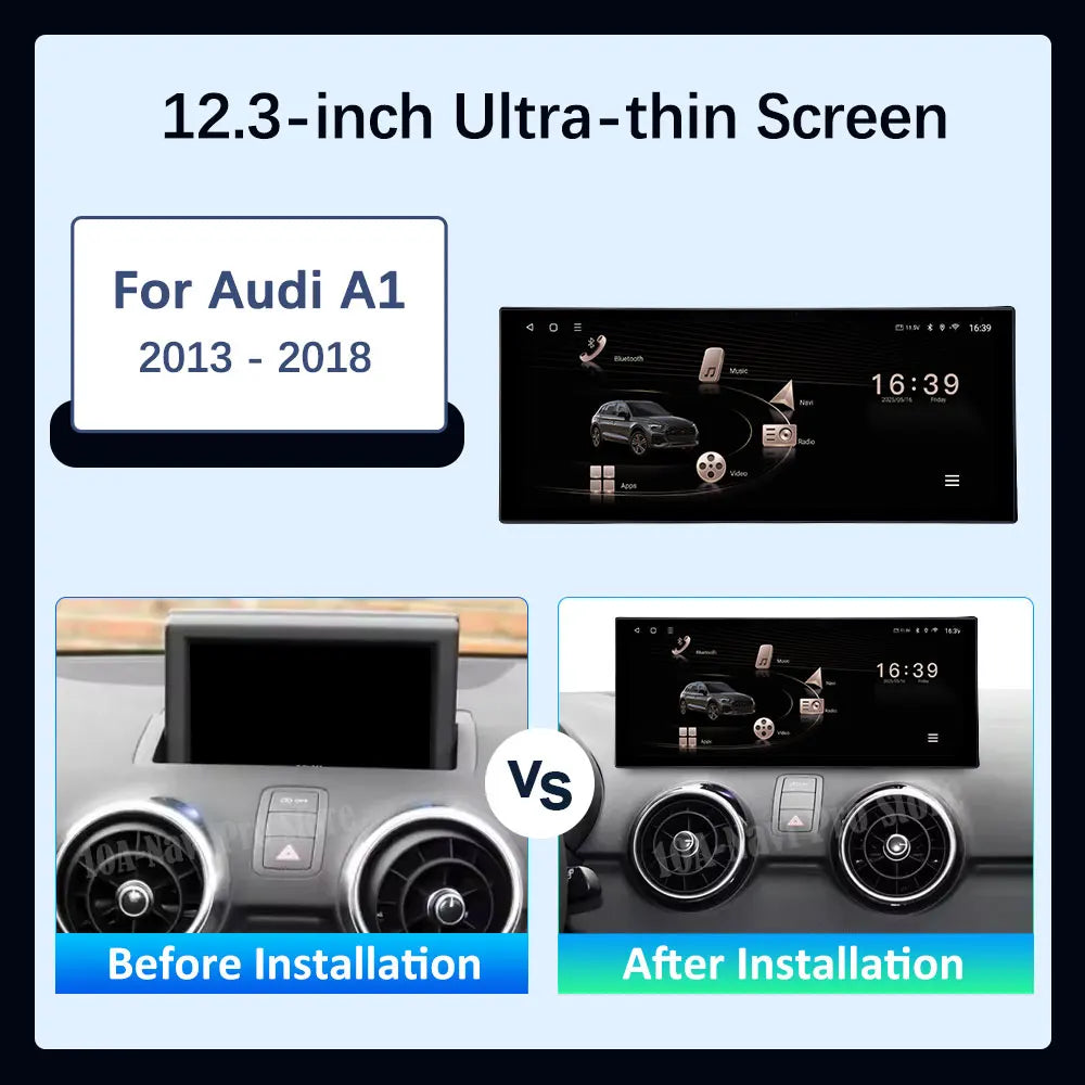 Car Video Multimedia player Stereo for Audi A1 2013 - 2018 Android 16 Wireless Carplay WiFi Auto Accessories GPS Navigation BT CM World