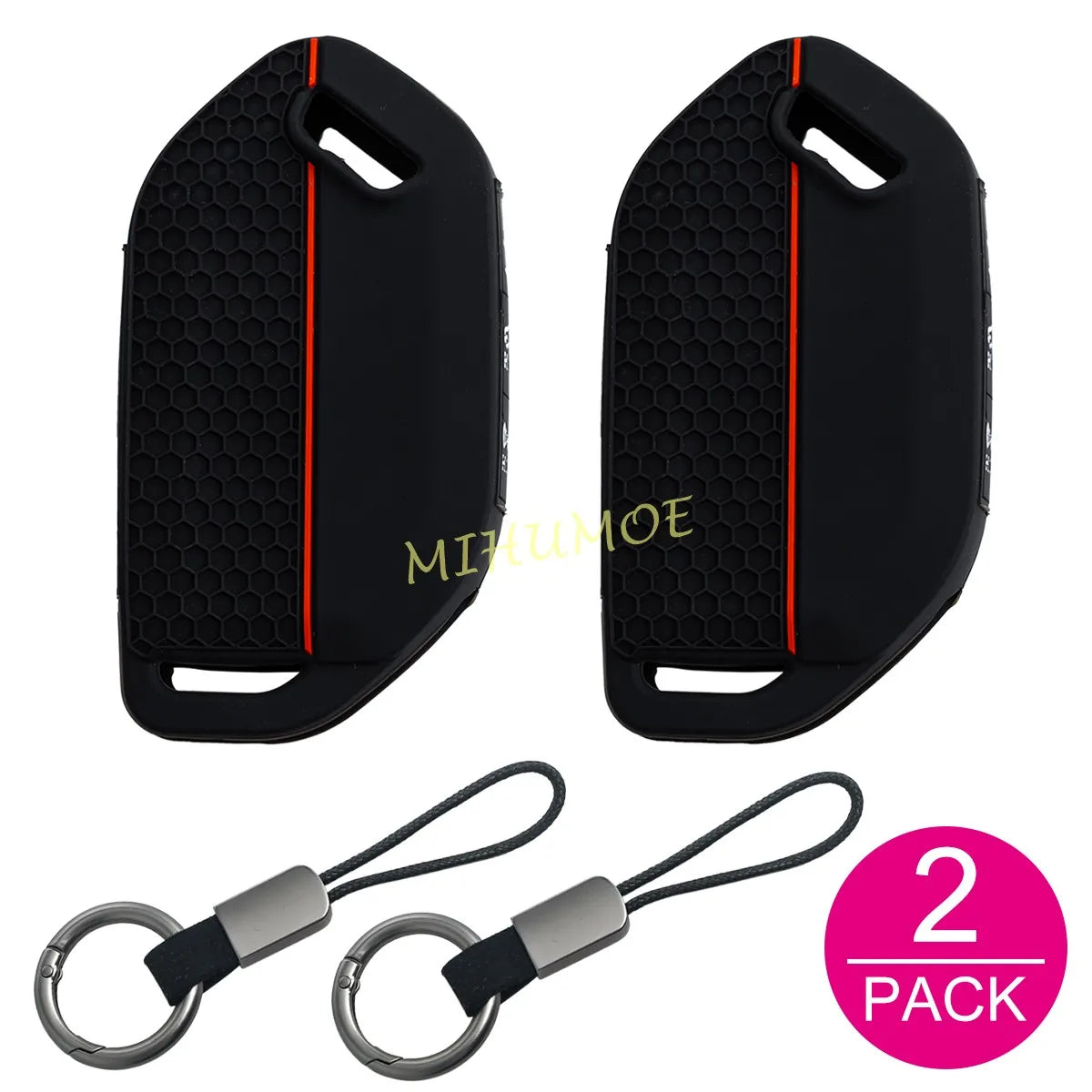 For 2023 2024 2025 2026 Kia Telluride Sorento K4 K5 K8 Carnival Silicone 5 Buttons Car Key Fob Ring Chain Cover Case Accessories