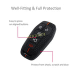 For Ford Lincoln Car Silicone Remote Key Case Cover Keychain Mustang Explorer Mondeo Edge F-150 Fusion MKZ MKC MKX 5 Buttons CM World