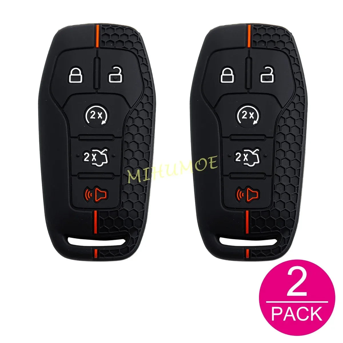 For Ford Lincoln Car Silicone Remote Key Case Cover Keychain Mustang Explorer Mondeo Edge F-150 Fusion MKZ MKC MKX 5 Buttons CM World