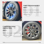 TSLLUG 4PCS Wheel Hub Caps For Tesla Model 3 18" Aero Wheels 2017-2023 18-inch Turbine Style Car Wheel Hubcap Accessories