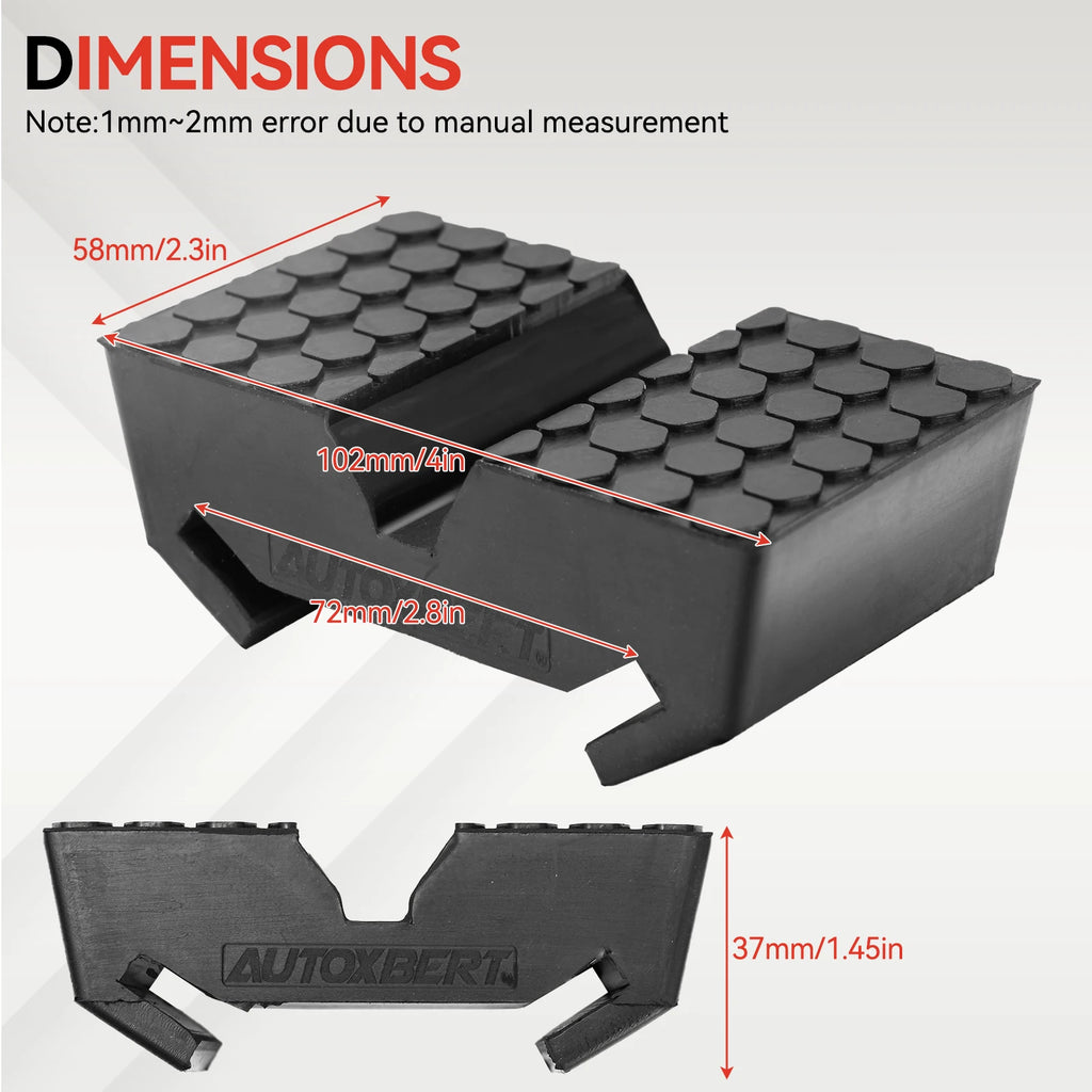 Car Rubber Slotted Jack Stand Pad Pad Bottle Lift Saddle Adapter Repair Tool Frame Stand Rail Pinch Weld Adaptor Rail Protector CM World