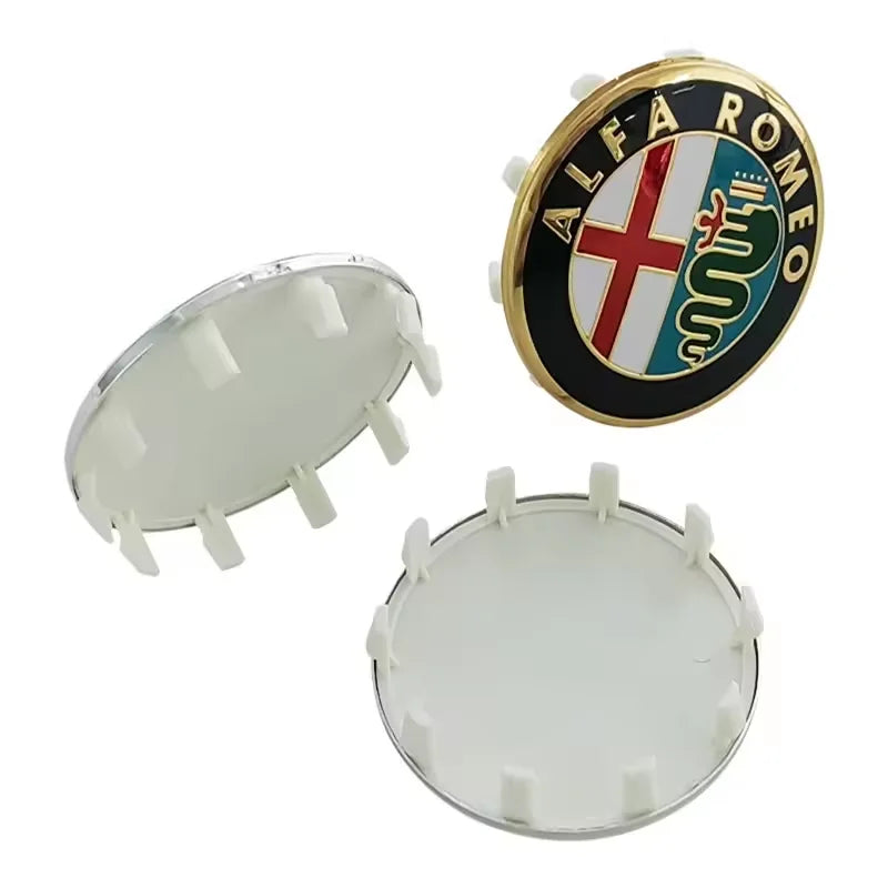 4pcs 58mm Car Wheel Rims Hub Center Caps for Alfa Romeo Logo Giulietta Mto Giulia GT 159 147 156 166 Stelvio Brera Aceessories CM World