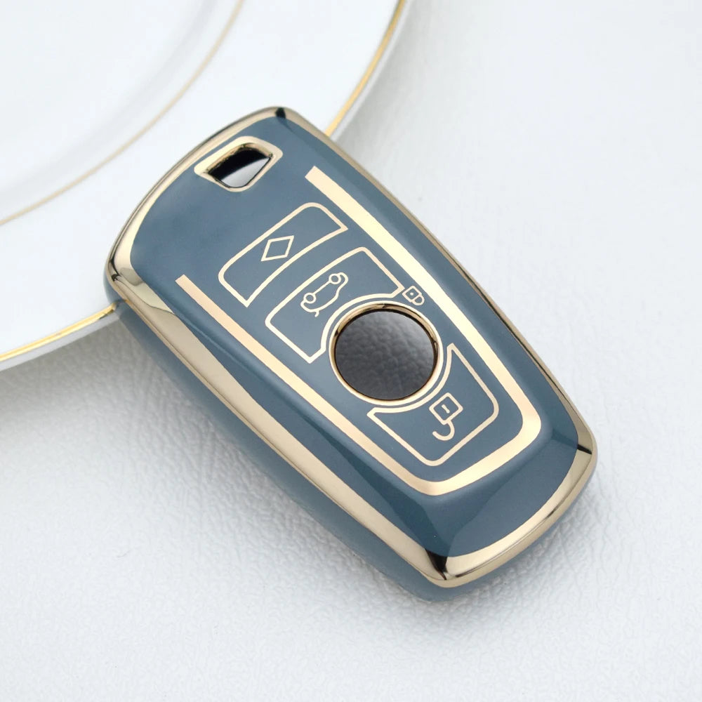TPU Remote Car Key Case Cover Holder for BMW 1 3 5 7 Series X1 X3 X4 X5 X6 F10 F20 F30 F34 F25 F31 M3 M4 E34 Keychain