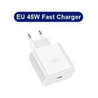 45W PD Fast Charging For Samsung Galaxy S22 S23 Ultra Note10 Plus Mobile Phone USB Type C Cable Fast Quick Charging Wall Adapter Car Mobile World