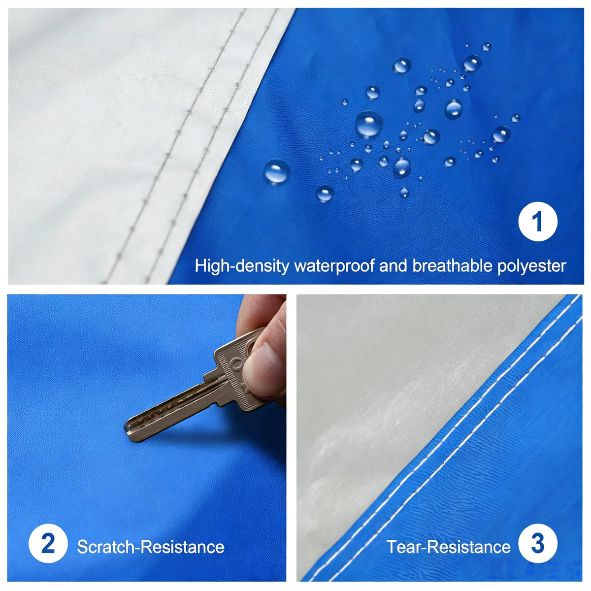 Kayme Car Cover Silver Blue 190T Waterproof Sun-proof Full-car Protection Convenient Universal For SUVs/sedan Hatchbacks