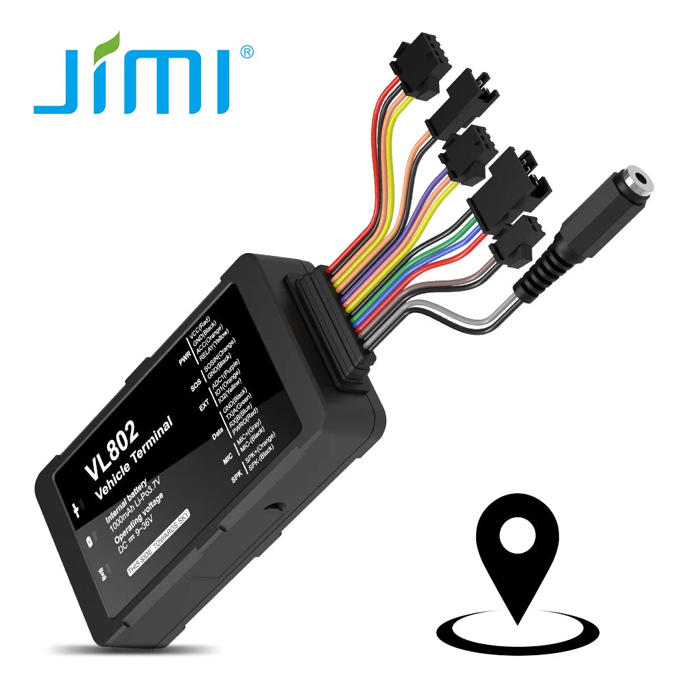 Jimi VL802 Vehicle Tracker 4G GPS Locator Car Tracking Device For Car Fleet Management Remote Cut-off Anti-thieft Free APP Web CM World