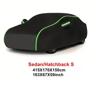 Universal Car Covers With Reflective Strip Fit For Audi Mercedes Benz Volkswagen Mazda And So On Black Car Cover Dust-proof Snow Car Mobile World