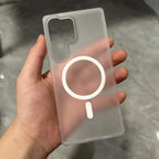 Ultra Thin Matte Clear Magnetic Phone Case For Samsung S26 Ultra Plus S24 FE S25 Edge S23 S22 Wireless Charging Shockproof Cover