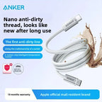 ANKER 140W Dual Type-C Charging Cable PD Fast Charging USB-IF Certified CC Data Cable Suitable for Apple 17 and Android Huawei