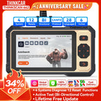 THINKCAR THINKSCAN 662 4 System Car Diagnostic Tool Auto Scanner 12 RESET Bi-Directional Control CAN FD Obd2 Code Reader Car Mobile World