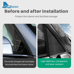 For Tesla Model Y 2025 A Pillar Outer Triangle Carbon Fiber Pattern TPU Film Interior Decoration Car Modification Accessories Car Mobile World