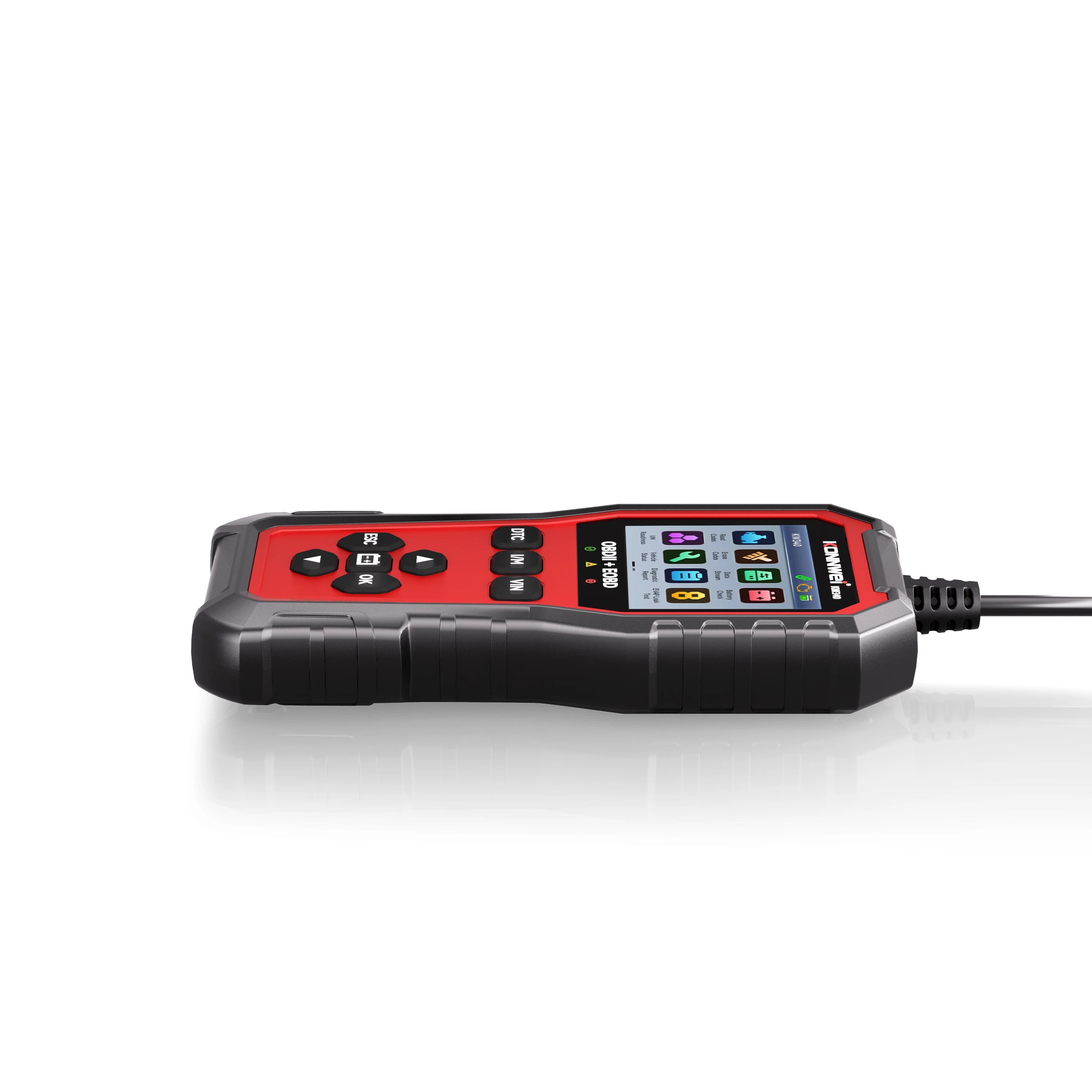 KONNWEI KW340 Car OBD2 Diagnostic Tool CAN EOBD 3in1 Engine Battery Test Read Clear Fault Code Real-Time Data O2 Inspection Tool CM World
