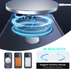 For Magsafe Wireless Charge Fold Magnetic Stand Phone Case For iPhone 15 16 17 Pro Max 16E 14 13 12 11 Anti-slip Bumper Cover Car Mobile World