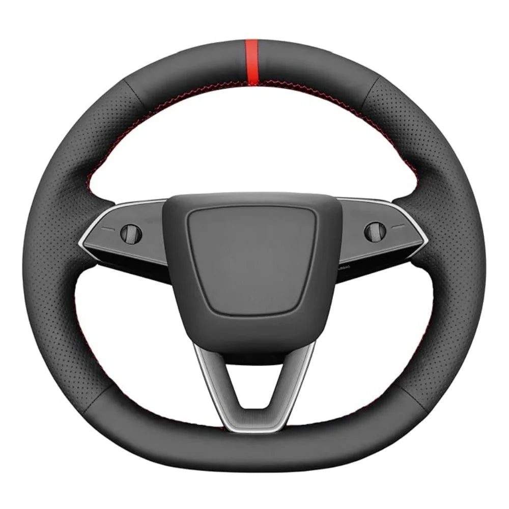 Car Steering Wheel Cover Faux Leather For Tesla Model 3 Highland 2023 2024 2025 Braiding Cover For Tesla Steering wheel