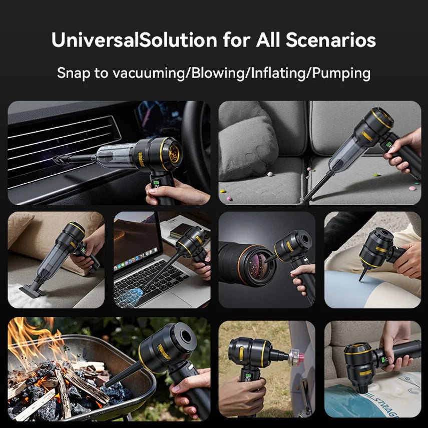 Car-mounted Dual-use Vacuum Cleaner, Brushless High-power Dust Remover And Inflator With Digital Display Car Mobile World
