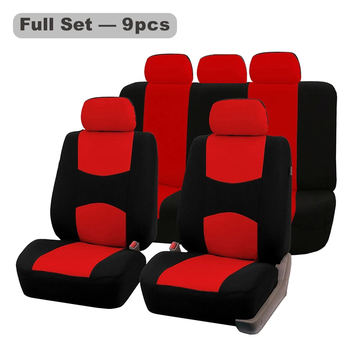 Four Seasons Fashion Universal 9 pcs Car Seat Cover Polyester Fabric Car Seat Cover CM World
