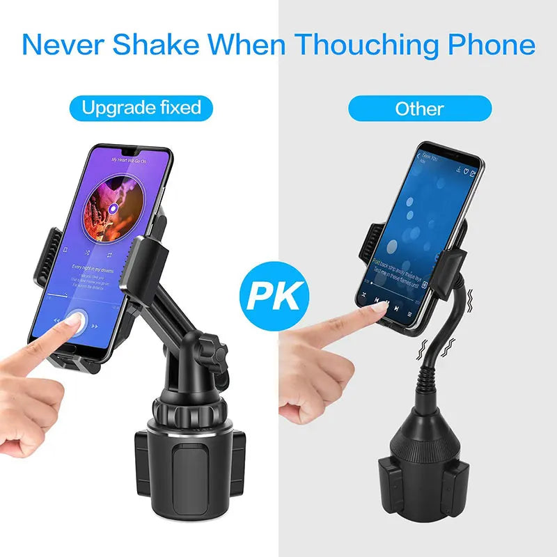 Universal Car Phone Holder Cellphone Mount Stand Adjustable Car Cup Phone Mount for iPhone 14 13 12 Por MAX Huawei Samsung