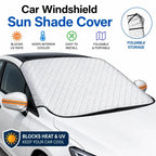 Winter Car Windshield Snow Guard, Outdoor Snow Protection Car Cover for Winter and Summer Sunshade, Easy to Install Car Mobile World