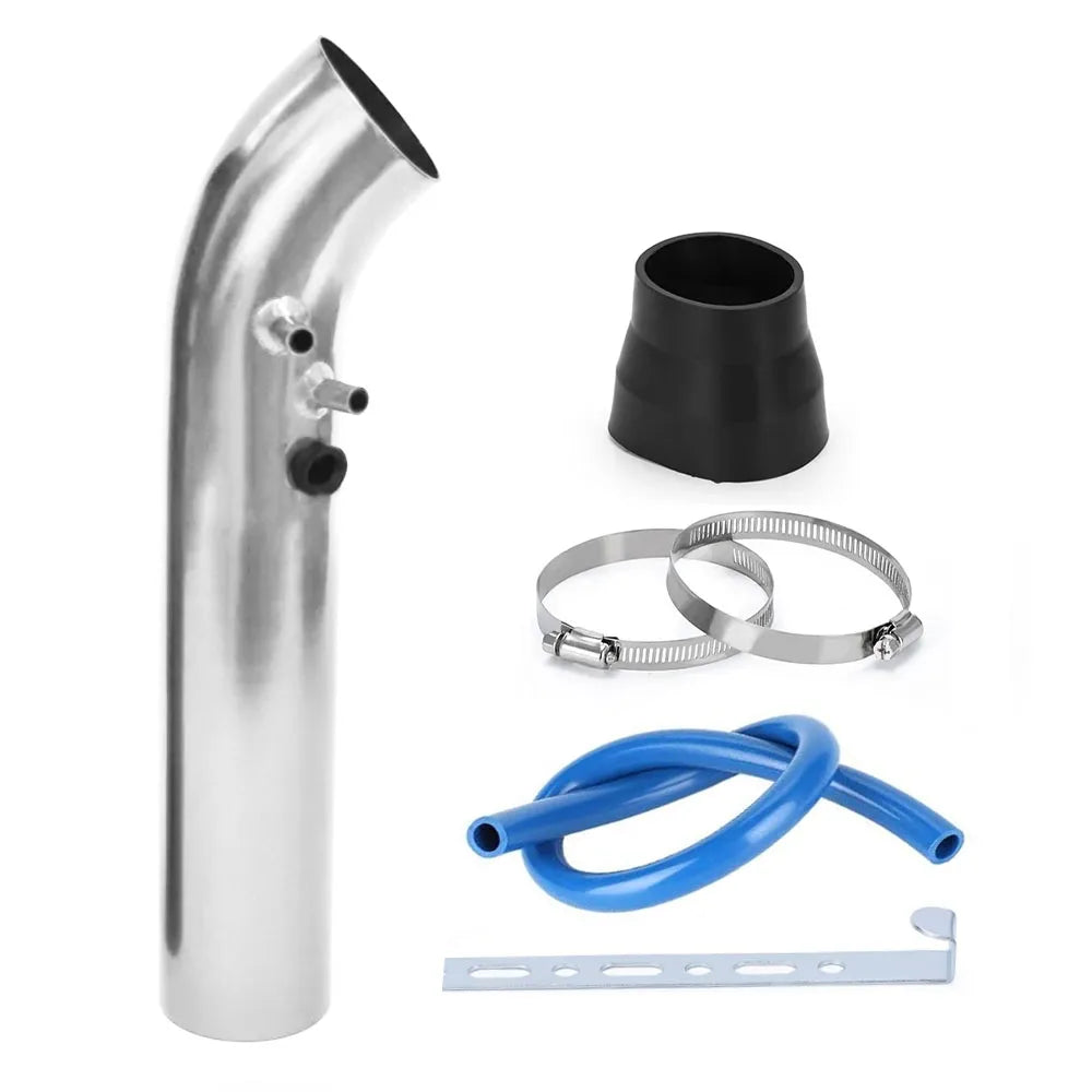 Universal Aluminum Car Air Intake Pipe Kit 3'' Inch 76mm Pipes Cold Air Intake System Duct Tube Kit Air Filter