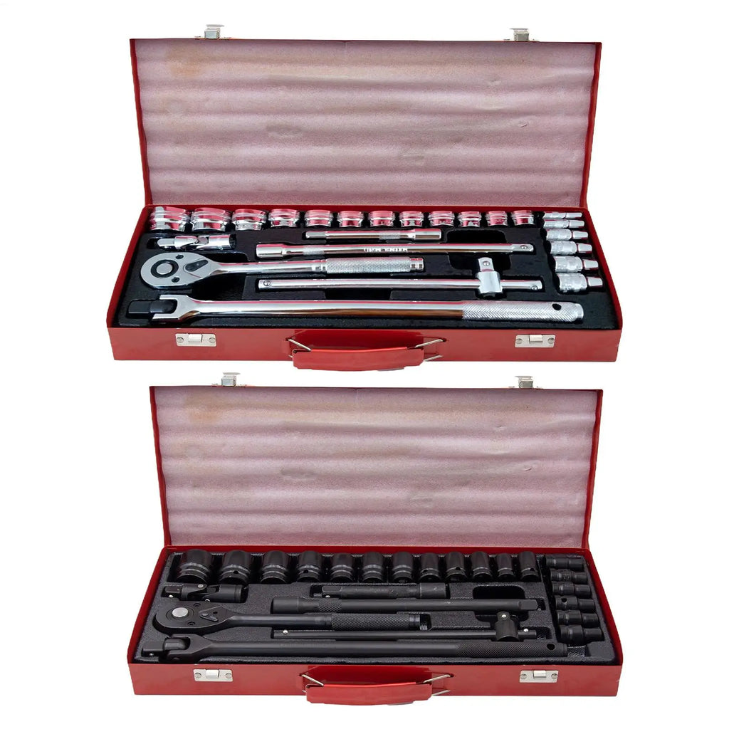 24pcs Car Repair Wrenches And Rocker Elbow Tool F Rod Sleeve Portable Auto Rocking Frod Wrench Seeve Set Auto Repair Set