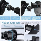 Car Phone Holder Car Air Vent Clip Mount Mobile Cell Stand Smartphone GPS Support For 4.7-6.7 Inch Mobile Devices For iPhone