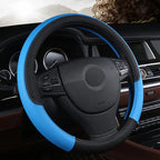 Leather Car Steering-wheel Cover 37CM-38CM Car-styling Interior Accessories Sport Auto Steering Wheel Covers Anti-Slip Universal CM World