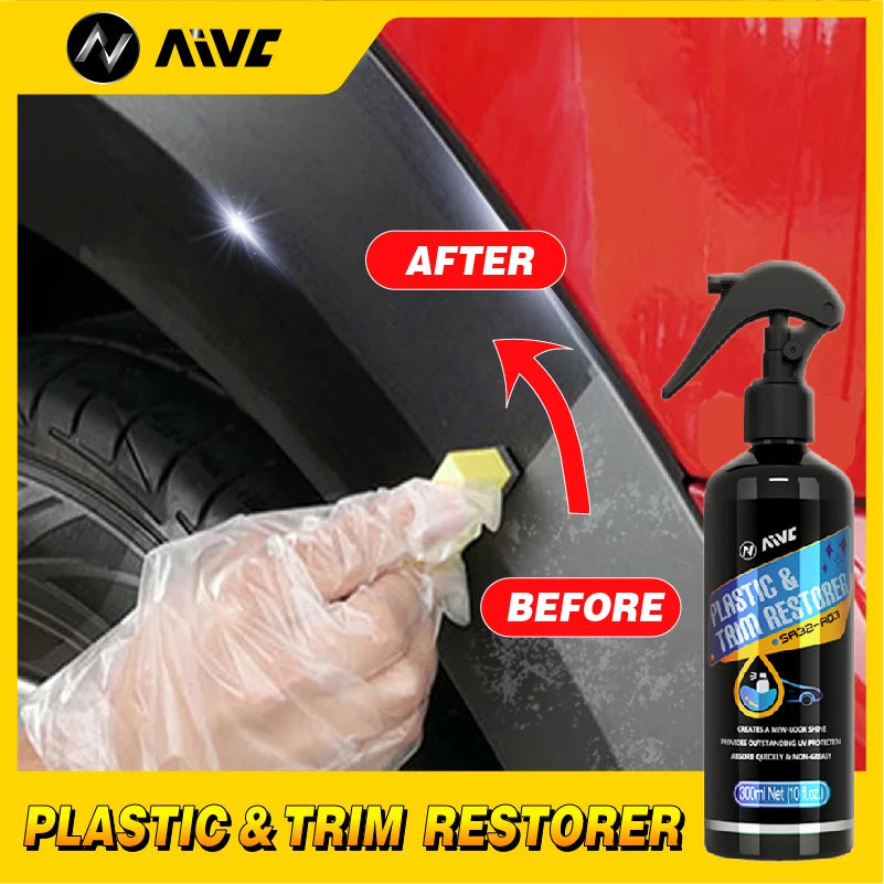 Car Plastic Restorer Back To Black Coating Auto Plastic Rubber Exterior Repair Clean Refresh Restoration Agent Shine Brighten