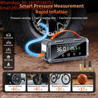 8000A Dual 25‑Cylinder Car Jump Starter Built‑In Air Compressor Portable Vehicle Emergency Booster Power Bank