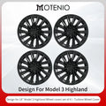 4PCS Wheel Cap 18 Inch Turbine Automobile Hubcap for Tesla Model 3 Highland 2024-2026 Hub Cap Performance Replacement for Tesla