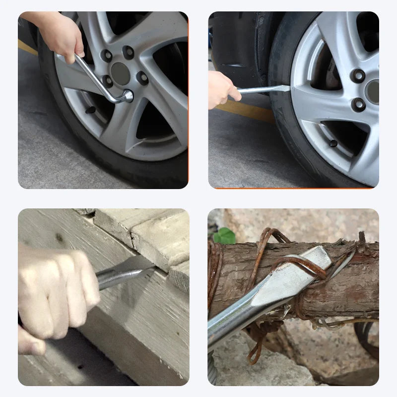 Car Spare Tire Lug Wrench - L type Hexagonal Head 17/19/21mm Slotted End Socket Repair Tool, Standard Tire Wrench CM World