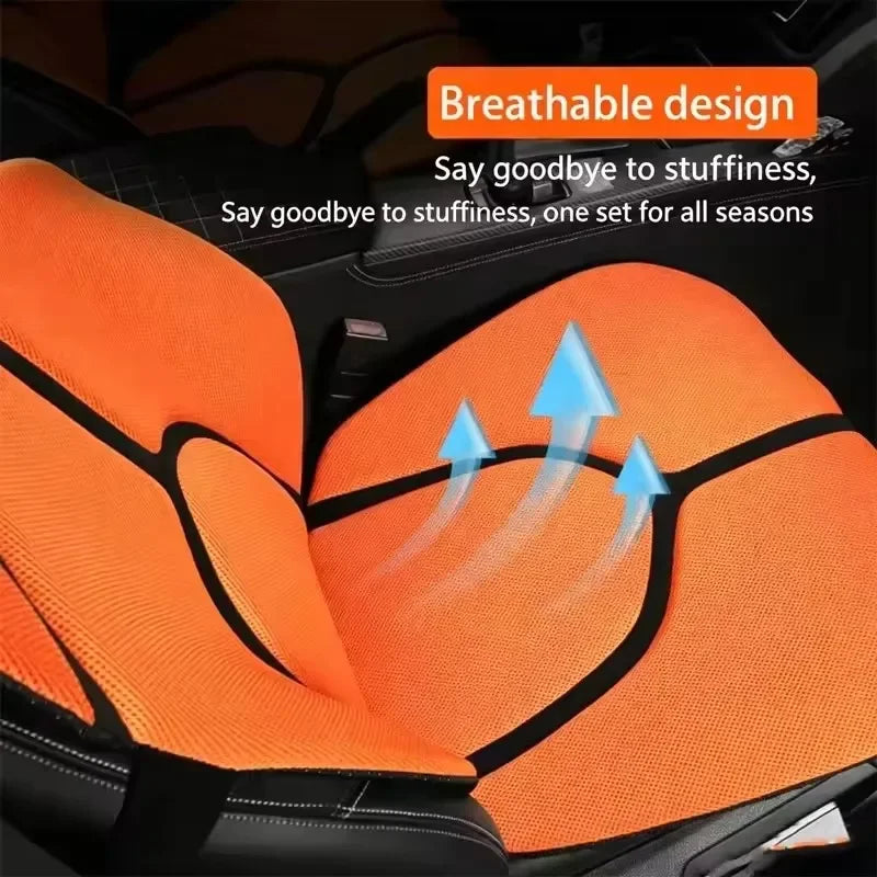 For BMW 3 Series Ergonomic Mesh Lumbar Support Cushion Massage Back Pad Breathable Car & Office Dual Use Auto Accessories